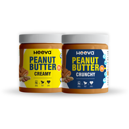 Heeva Classic Creamy & Crunchy Peanut Butter Combo (350gm x 2)