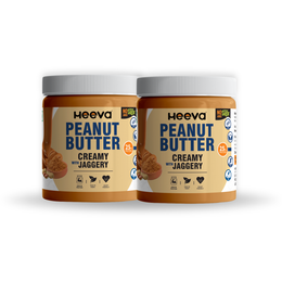 Heeva Peanut Butter Creamy With Jaggery (350gm x 2)