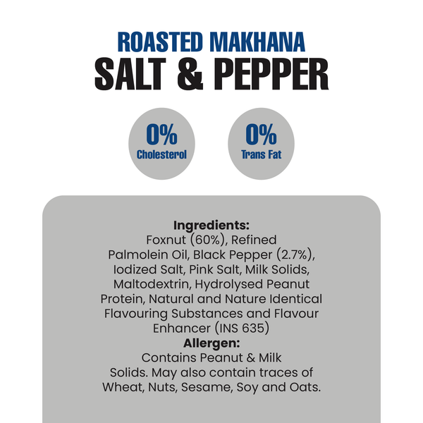 Heeva Roasted Makhana | Salt & Pepper (100g) & Pudina Flavour Combo (100g) Combo