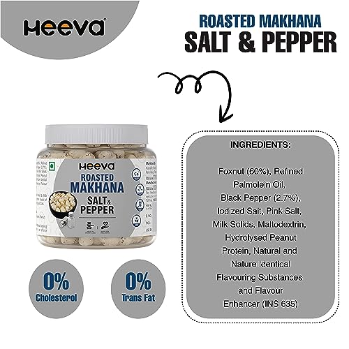 Heeva Roasted Makhana Salt & Pepper Flavour 100g