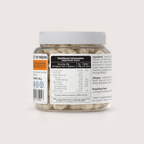 Heeva Roasted Makhana Salt & Pepper Flavour 100g